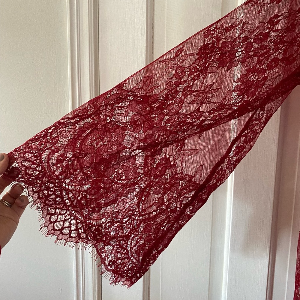 Forever 21 Red Lace Robe
